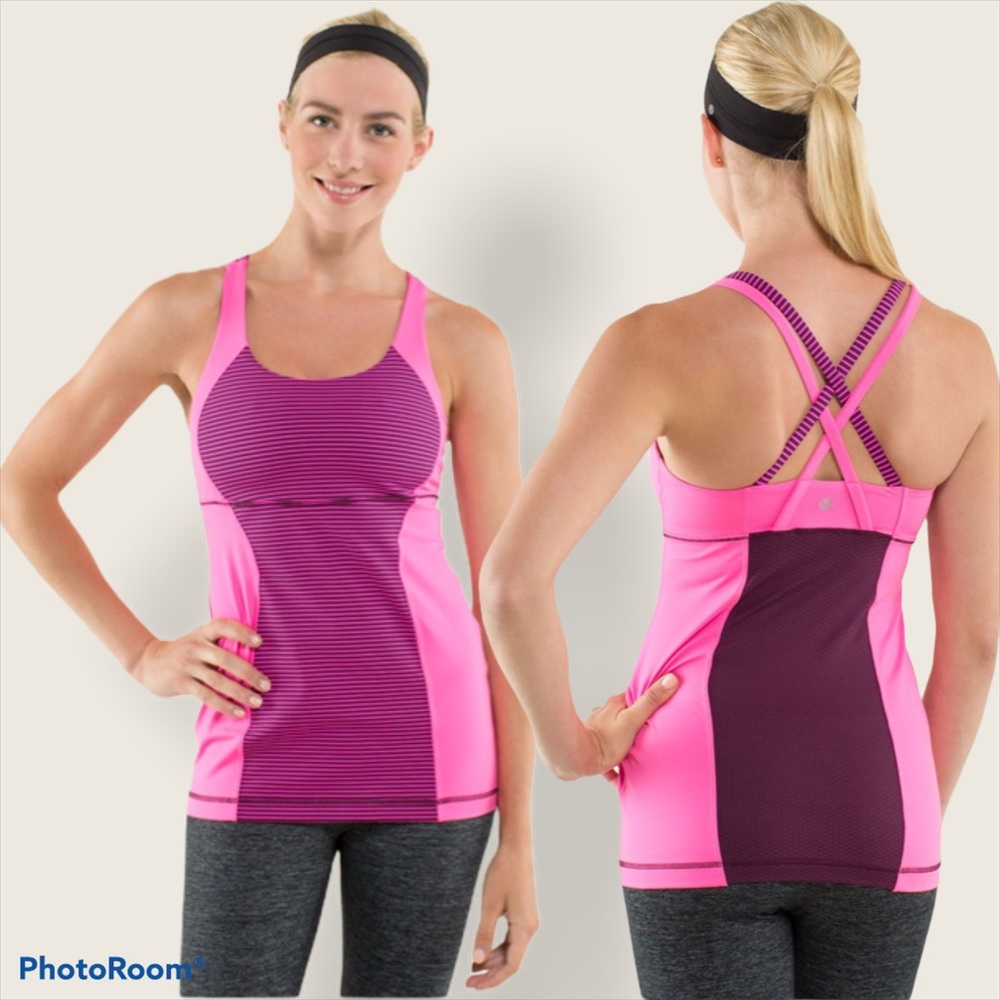 Lululemon Energy Tank Bra Raspberry Glo Light Plum